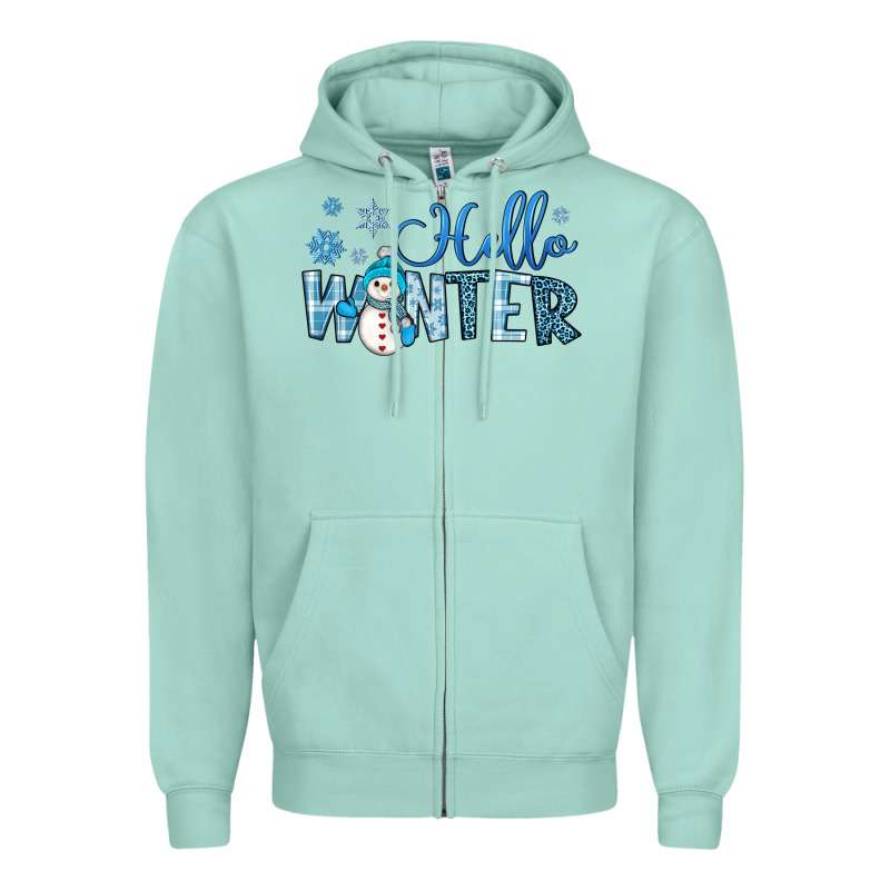 Hello Winter Zipper Hoodie by JahusDesignShop | Teevron