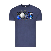 Vintage Denim for the love of the game volleyball Vintage Tee - Zillion Design Studio