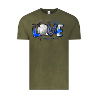 Vintage Olive for the love of the game volleyball Vintage Tee - Zillion Design Studio