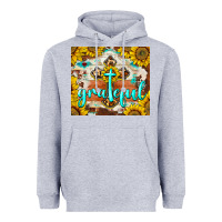 Heather Grey grateful cross Heavyweight Hoodie - BarkalooDesign