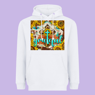 Grateful Cross Heavyweight Hoodie Designed By Barkaloodesign