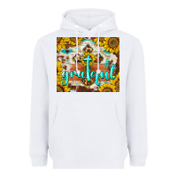 White grateful cross Heavyweight Hoodie - BarkalooDesign