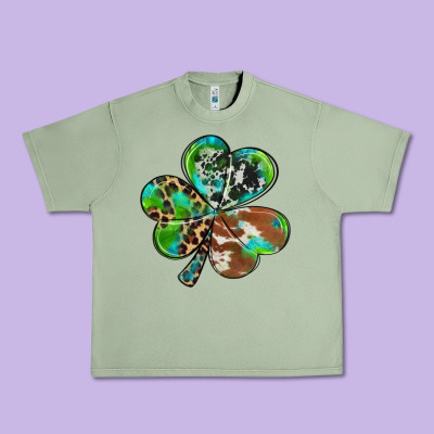 Western Shamrock Urban Heavy Tee Designed By Ranaportraitstore