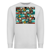 Dove Grey western horseshoe sunflower brown cow Premium Sweatshirt - BarkalooDesign