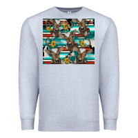 Heather Grey western horseshoe sunflower brown cow Premium Sweatshirt - BarkalooDesign