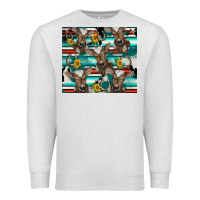 Oatmeal Heather western horseshoe sunflower brown cow Premium Sweatshirt - BarkalooDesign