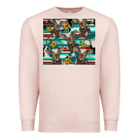 Pale Pink western horseshoe sunflower brown cow Premium Sweatshirt - BarkalooDesign
