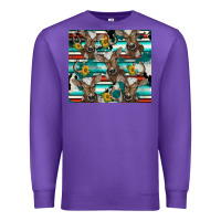 Purple western horseshoe sunflower brown cow Premium Sweatshirt - BarkalooDesign
