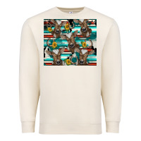 Sandshell western horseshoe sunflower brown cow Premium Sweatshirt - BarkalooDesign