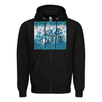 Black hello winter Zipper Hoodie - JahusDesignShop