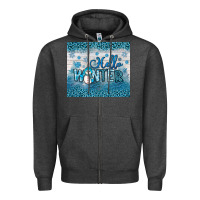 Charcoal Heather hello winter Zipper Hoodie - JahusDesignShop