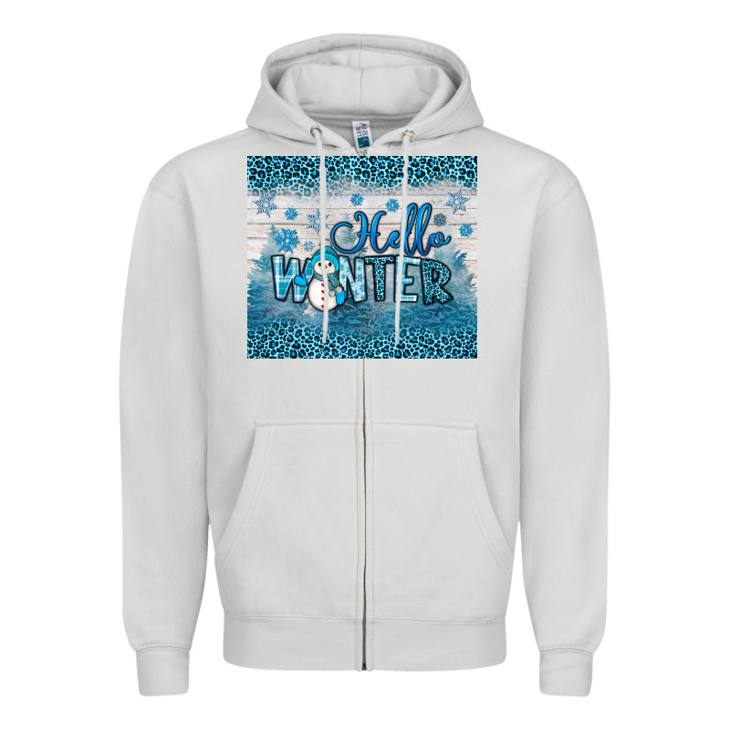 Hello Winter Zipper Hoodie by JahusDesignShop | Teevron