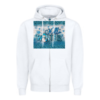 White hello winter Zipper Hoodie - JahusDesignShop