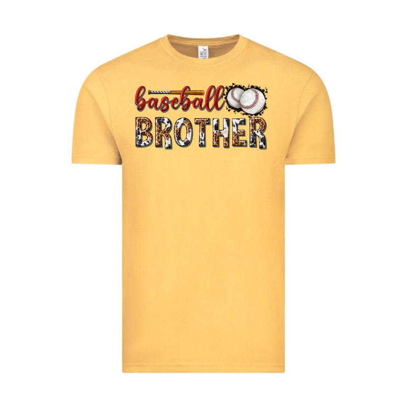 Baseball Brother With Leopard Vintage Tee by texasbilliewilder | Teevron