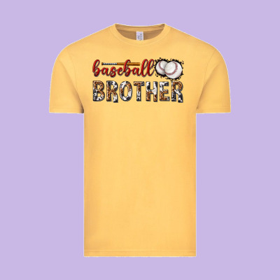 Vintage Tee baseball brother with leopard