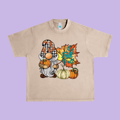 It's Fall Y'all Gnome Urban Heavy Tee Designed By Barkaloodesign