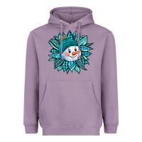 Lavender cute snowman winter sunflower Heavyweight Hoodie - Jasminsmagicworld