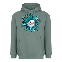 Sage cute snowman winter sunflower Heavyweight Hoodie - Jasminsmagicworld