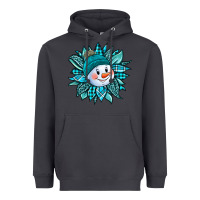 Smoke cute snowman winter sunflower Heavyweight Hoodie - Jasminsmagicworld