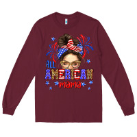 Burgundy All American mama Long Sleeve Tee - Neo Western
