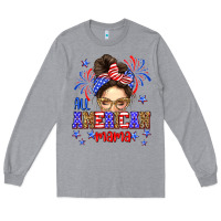 Heather Grey All American mama Long Sleeve Tee - Neo Western