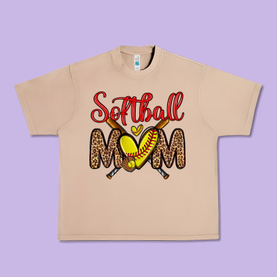 Softball Mom Urban Heavy Tee Designed By Zillion Design Studio