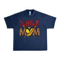 Navy softball mom Urban Heavy Tee - Zillion Design Studio