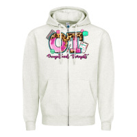Oatmeal Heather ot occupational therapist Zipper Hoodie - AdoDesignShop