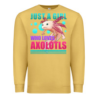 Antique Gold just a girl who loves axolotls Premium Sweatshirt - Jasminsmagicworld