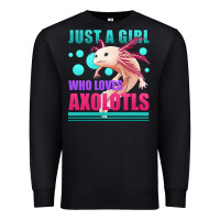 Black just a girl who loves axolotls Premium Sweatshirt - Jasminsmagicworld