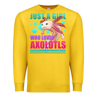 Lemon just a girl who loves axolotls Premium Sweatshirt - Jasminsmagicworld