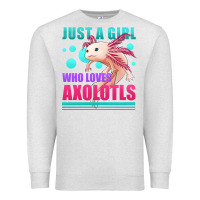 Oatmeal Heather just a girl who loves axolotls Premium Sweatshirt - Jasminsmagicworld