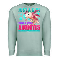 Seafoam just a girl who loves axolotls Premium Sweatshirt - Jasminsmagicworld