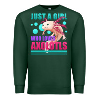 Sports Green just a girl who loves axolotls Premium Sweatshirt - Jasminsmagicworld