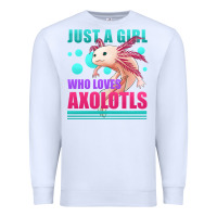 White just a girl who loves axolotls Premium Sweatshirt - Jasminsmagicworld