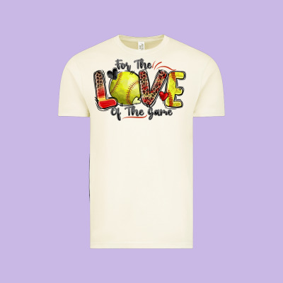 For The Love Of The Game Softball Vintage Tee Designed By Zillion Design Studio