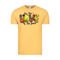 Vintage Mustard for the love of the game softball Vintage Tee - Zillion Design Studio