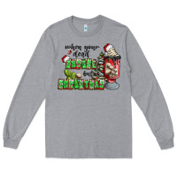 Heather Grey when your  dead insıde but is christmas Long Sleeve Tee - CowhideDigitalArt