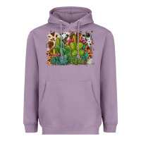 Lavender watercolor cactus western background Heavyweight Hoodie - BarkalooDesign