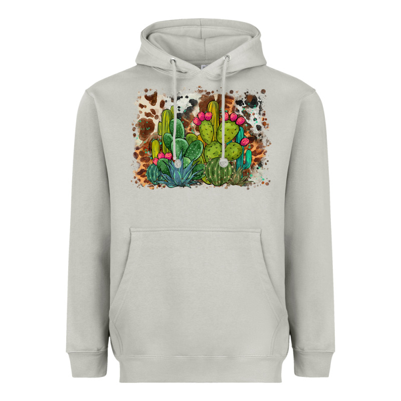 Watercolor Cactus Western Background Heavyweight Hoodie by BarkalooDesign | Teevron