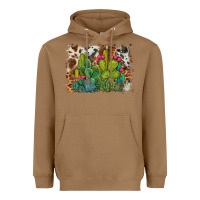 Toasted Coconut watercolor cactus western background Heavyweight Hoodie - BarkalooDesign
