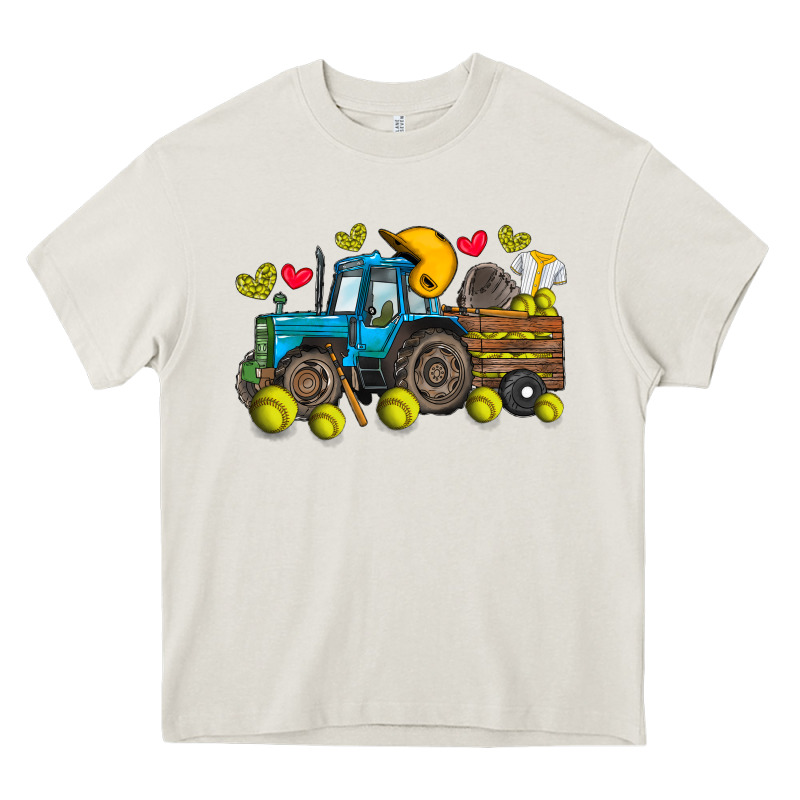 Softball Tractor Heavy Core Tee by SublimationCraftShop | Teevron