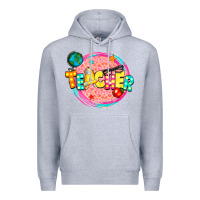Heather Grey teacher Premium Hoodie - NancyCooperArtShop