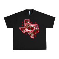 Black valentine' s day texas map with roses Urban Heavy Tee - RanaPortraitStore