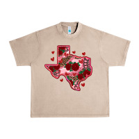 French Oak valentine' s day texas map with roses Urban Heavy Tee - RanaPortraitStore
