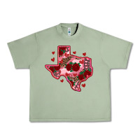Oil Green valentine' s day texas map with roses Urban Heavy Tee - RanaPortraitStore
