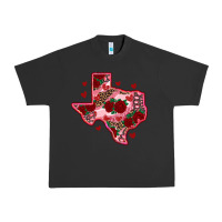 Pigment Black valentine' s day texas map with roses Urban Heavy Tee - RanaPortraitStore
