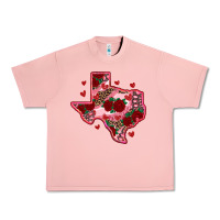 Salmon valentine' s day texas map with roses Urban Heavy Tee - RanaPortraitStore