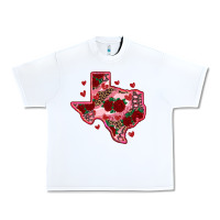 White valentine' s day texas map with roses Urban Heavy Tee - RanaPortraitStore