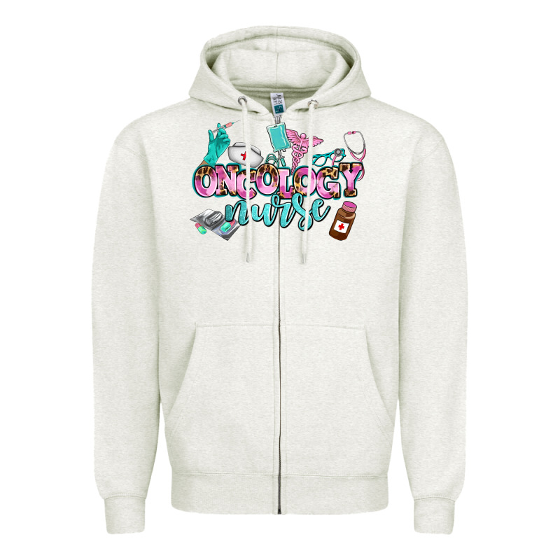 Oncology Nurse Zipper Hoodie by AdoDesignShop | Teevron